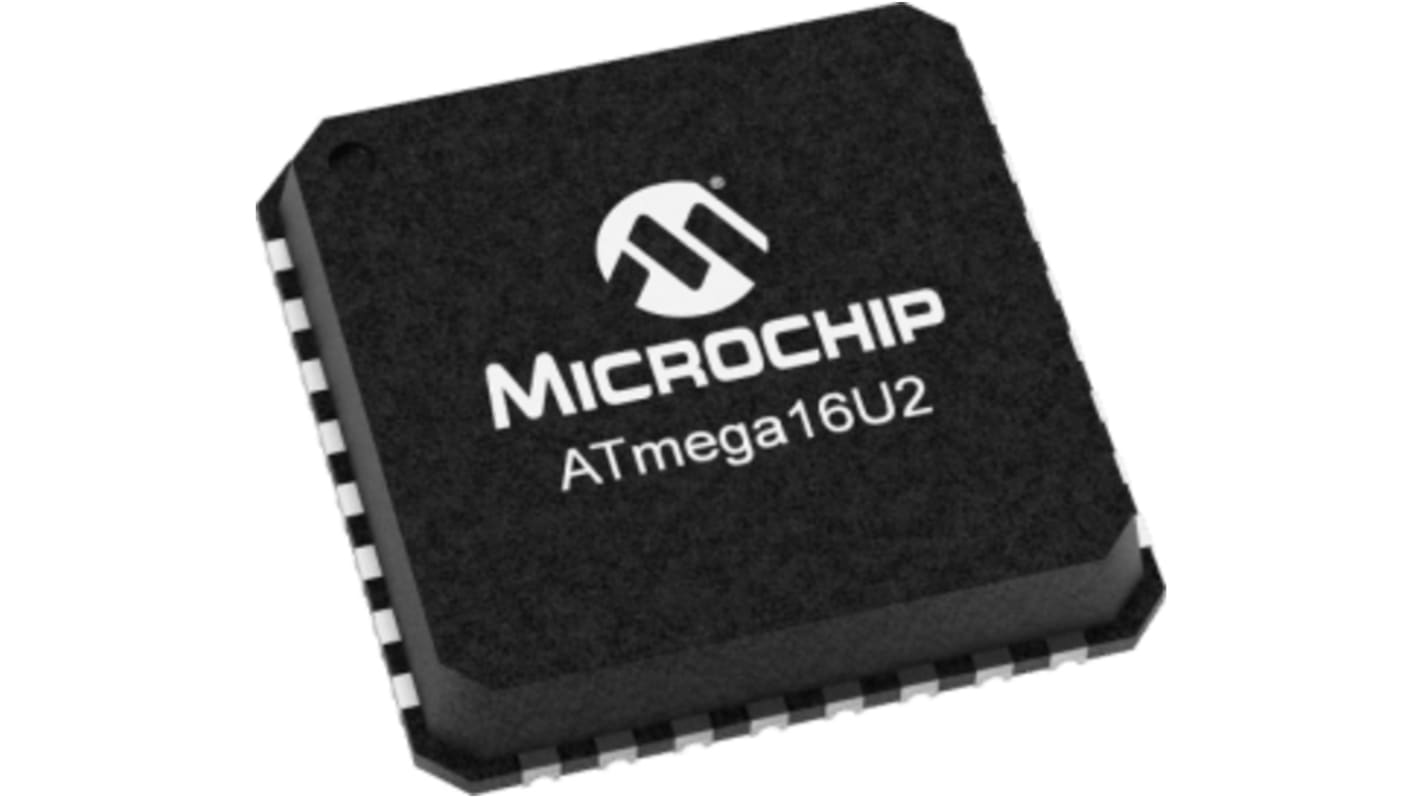 Microchip ATMEGA16U2-MU, 8bit AVR Microcontroller, ATmega, 16MHz, 16 kB Flash, 32-Pin QFN