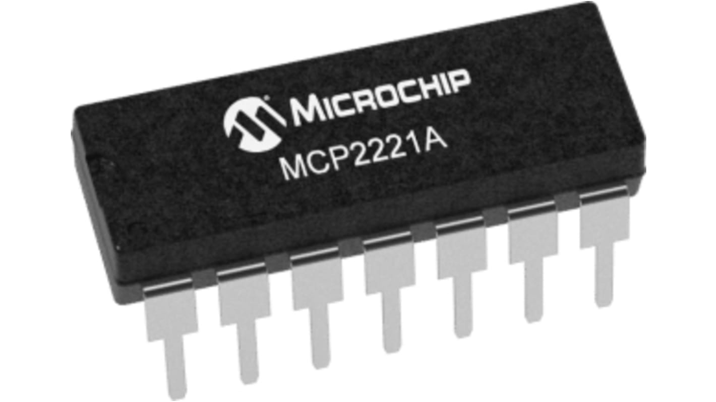 Microchip MCP2221A-I/P, USB Bridge IC, 12Mbps, 3 to 5.5 V, 14-Pin PDIP