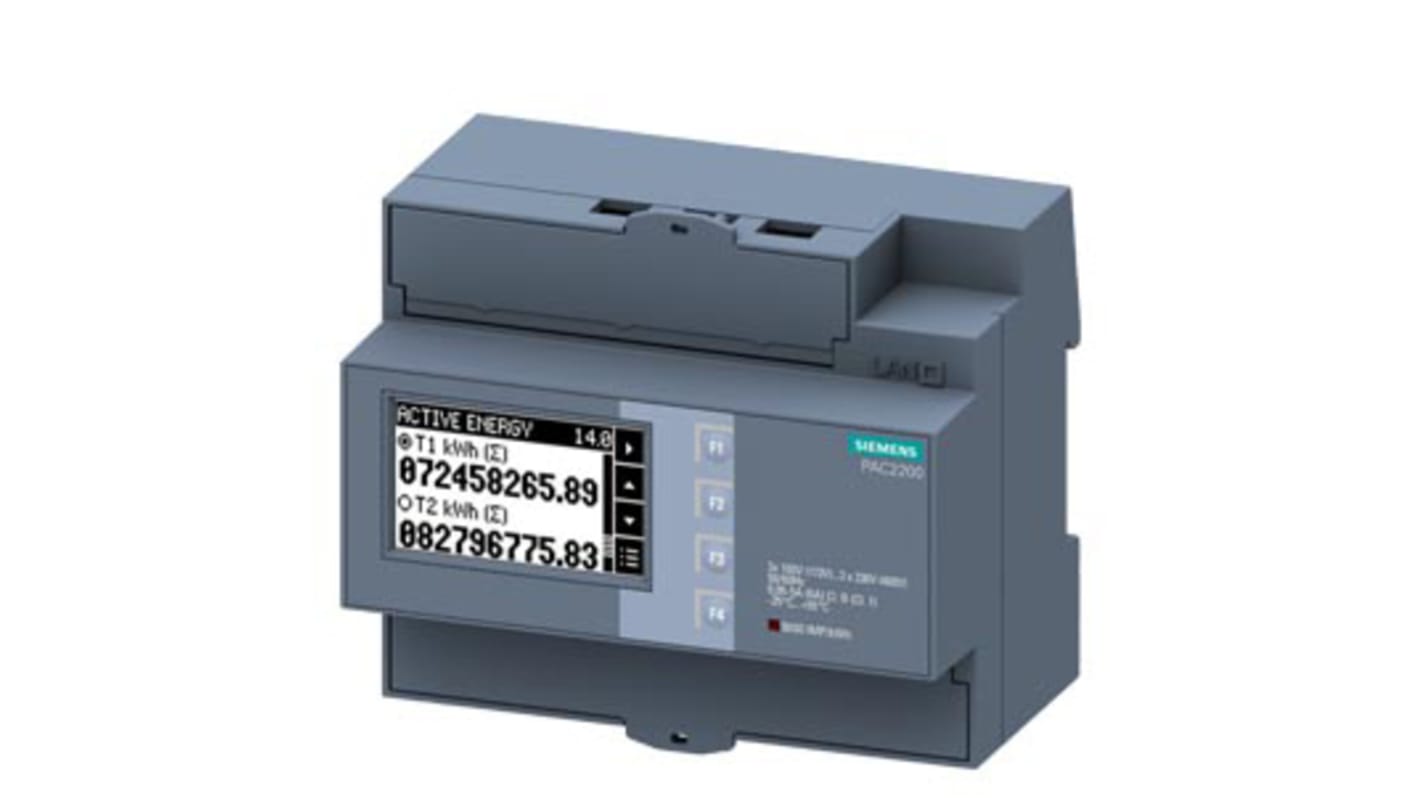 Compteur d'énergie Siemens SENTRON PAC2200, 3 phases, 1 MΩ, 5 A, 65 Hz, 400 V ac