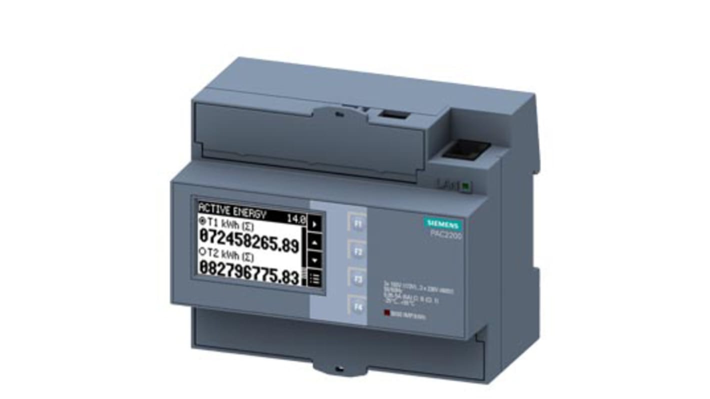 Contatore di energia Siemens, SENTRON PAC2200, 3 fasi, display LCD