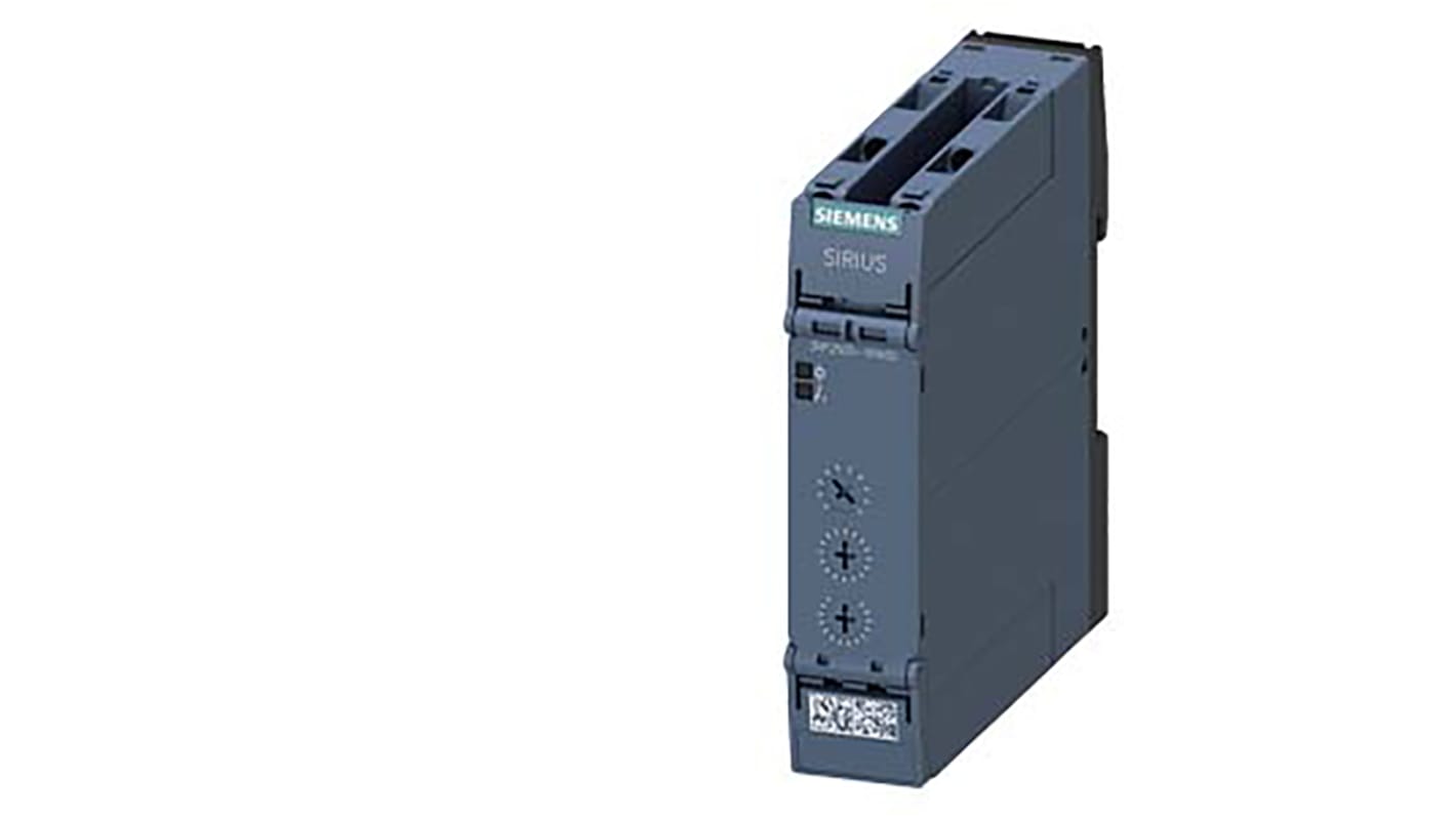 Siemens 3RP25 Series DIN Rail Mount Timer Relay, 240V ac/dc, 2-Contact, 0.05 → 100h, DPDT