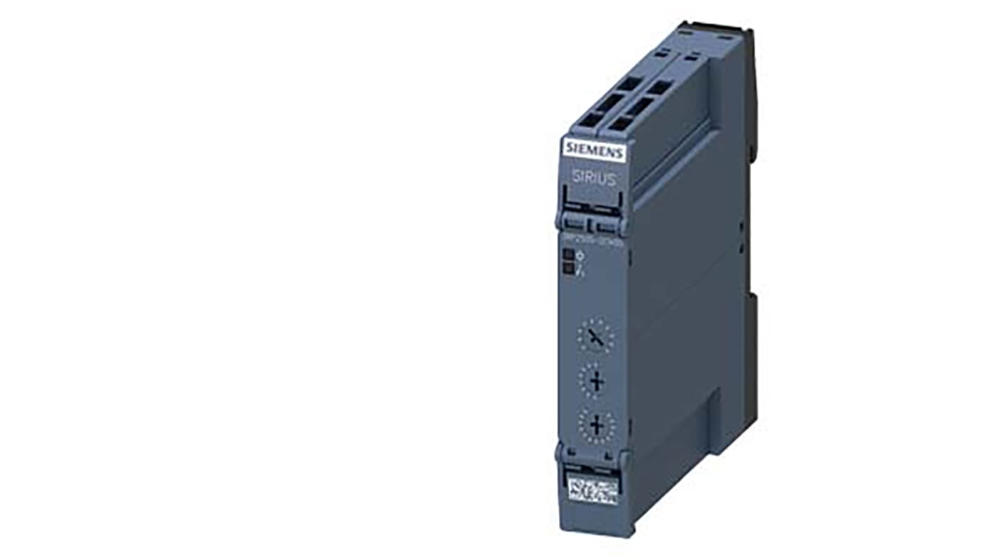 Siemens 3RP25 Series DIN Rail Mount Timer Relay, 240V ac/dc, 1-Contact, 0.05 → 100h, SPST