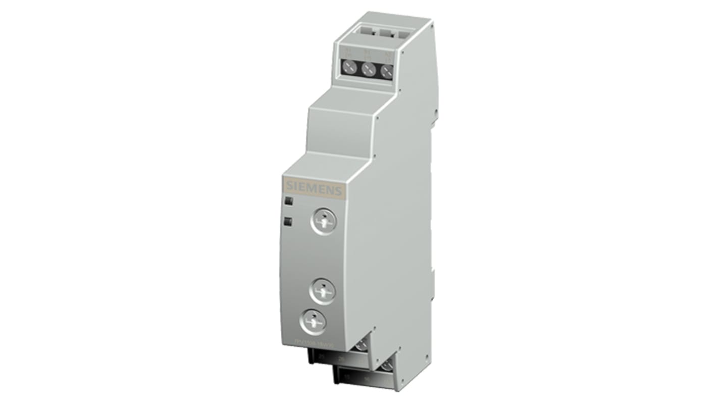 Siemens DIN Rail Mount Timer Relay, 12 → 240V ac/dc, 2-Contact, 0.05 → 360000s, DPDT