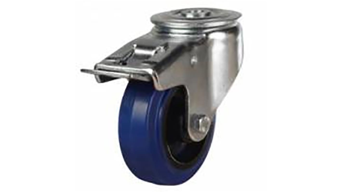 RS PRO Braked Swivel Castor Wheel, 150kg Capacity, 80mm Wheel