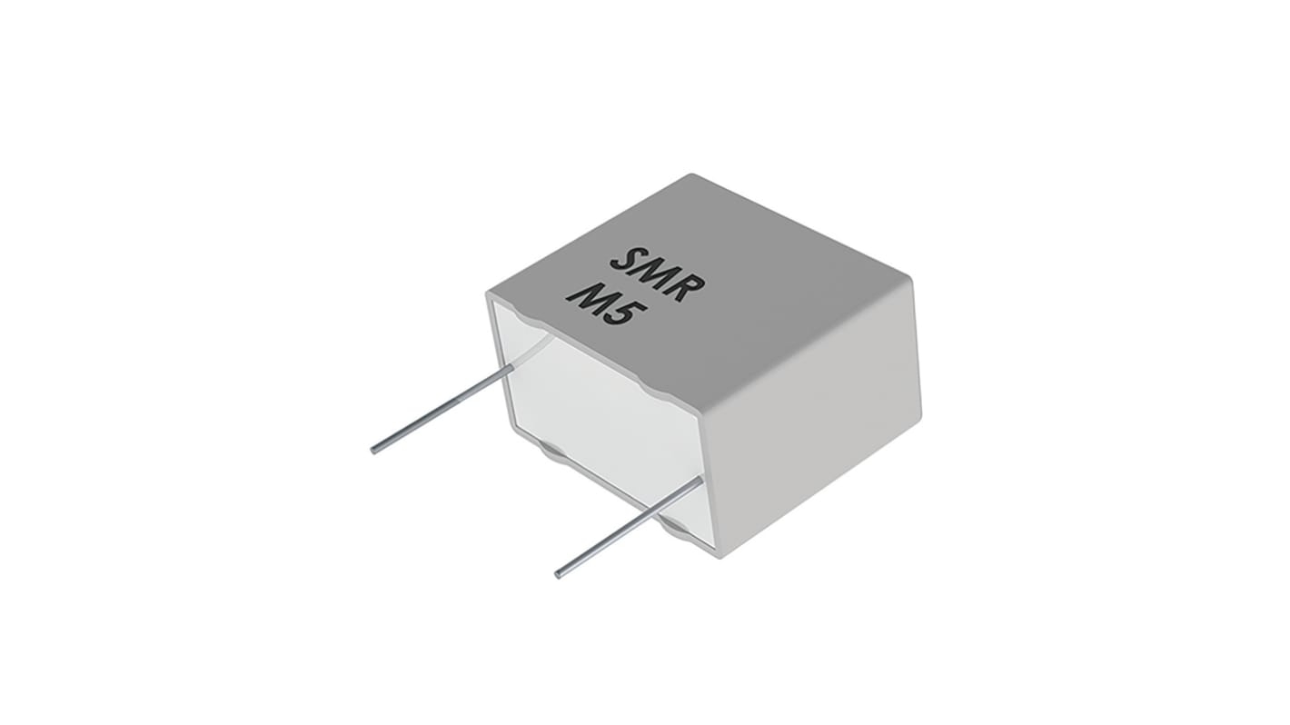 KEMET SMR Metallised Polyphenylene Sulphide Film Capacitor, 200 V ac, 400V dc, ±5%, 100nF, Through Hole