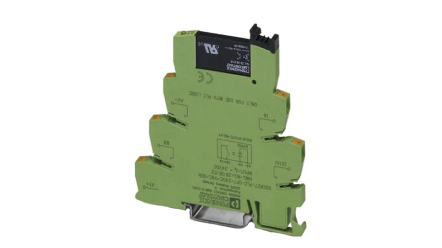 Phoenix Contact PLC-OPT Series Solid State Interface Relay, 28.8 V dc Control, 3 mA Load, DIN Rail Mount