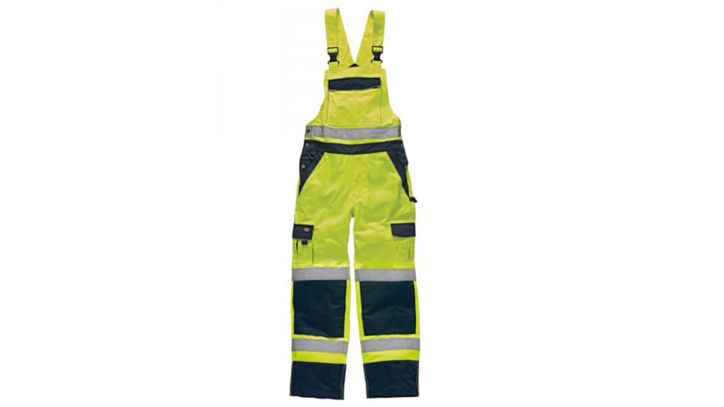 Dickies Yellow Reusable Hi Vis Overalls, XL