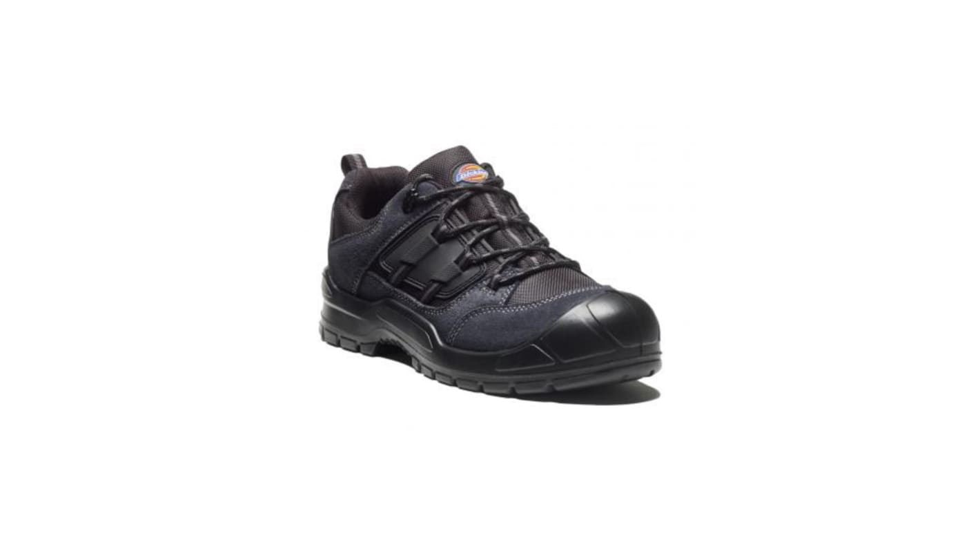 Dickies Herren Sicherheitshalbschuhe Schwarz/Grau, mit Zehen-Schutzkappe EN 20345 S1P, Größe 41 / UK 7