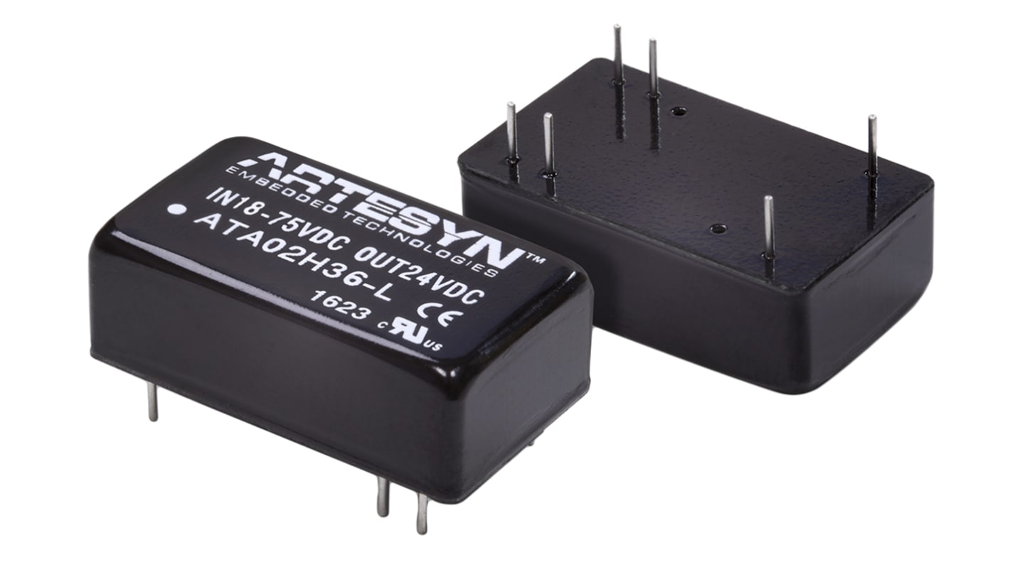 Artesyn ATA DC/DC-Wandler 8W 48 V dc IN, 24V dc OUT / 335mA Durchsteckmontage 1.5kV dc isoliert