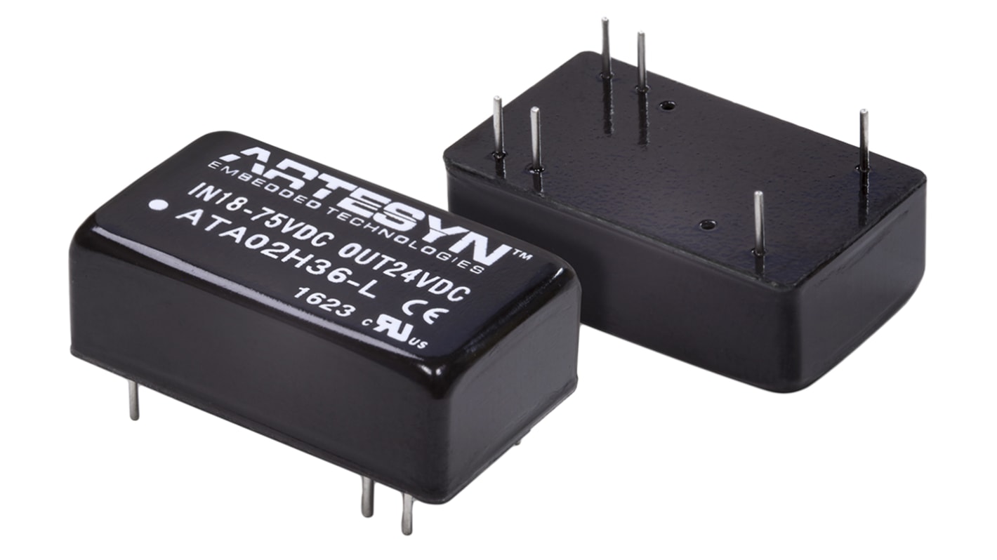 Artesyn Embedded Technologies DC-DCコンバータ Vout：±15V dc 18 → 75 V dc, 8W, ATA02CC36-L