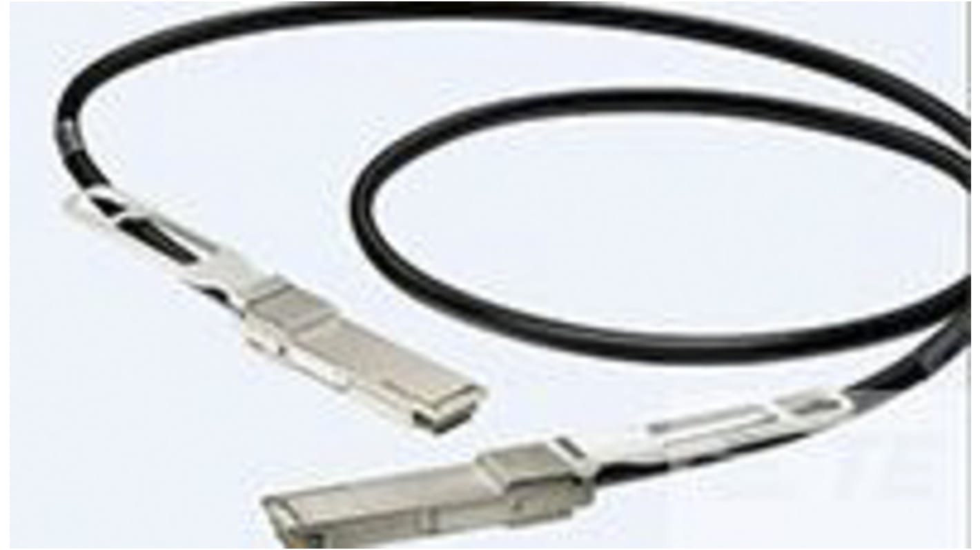 TE Connectivity ZQSFP Ethernetkabel, 500mm, Schwarz Patchkabel, A QSFP Stecker, B QSFP, PVC