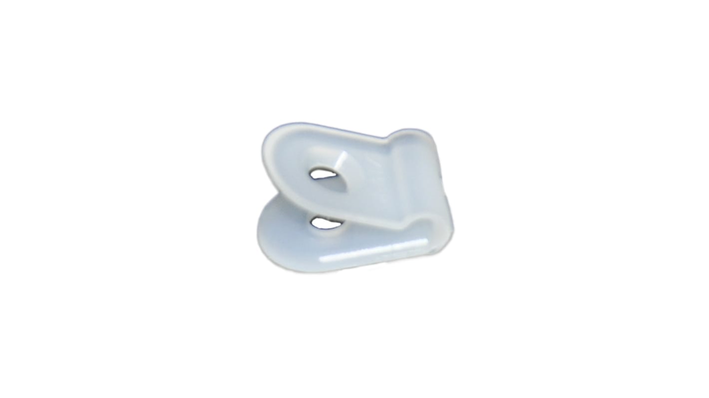 RS PRO Natural Nylon Cable Clip, 1.6mm Max. Bundle