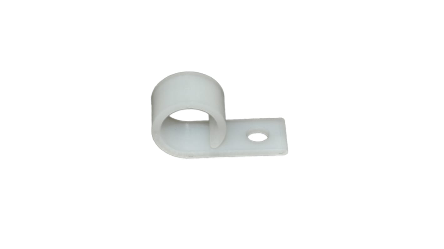 RS PRO Natural Nylon Cable Clip, 12.7mm Max. Bundle