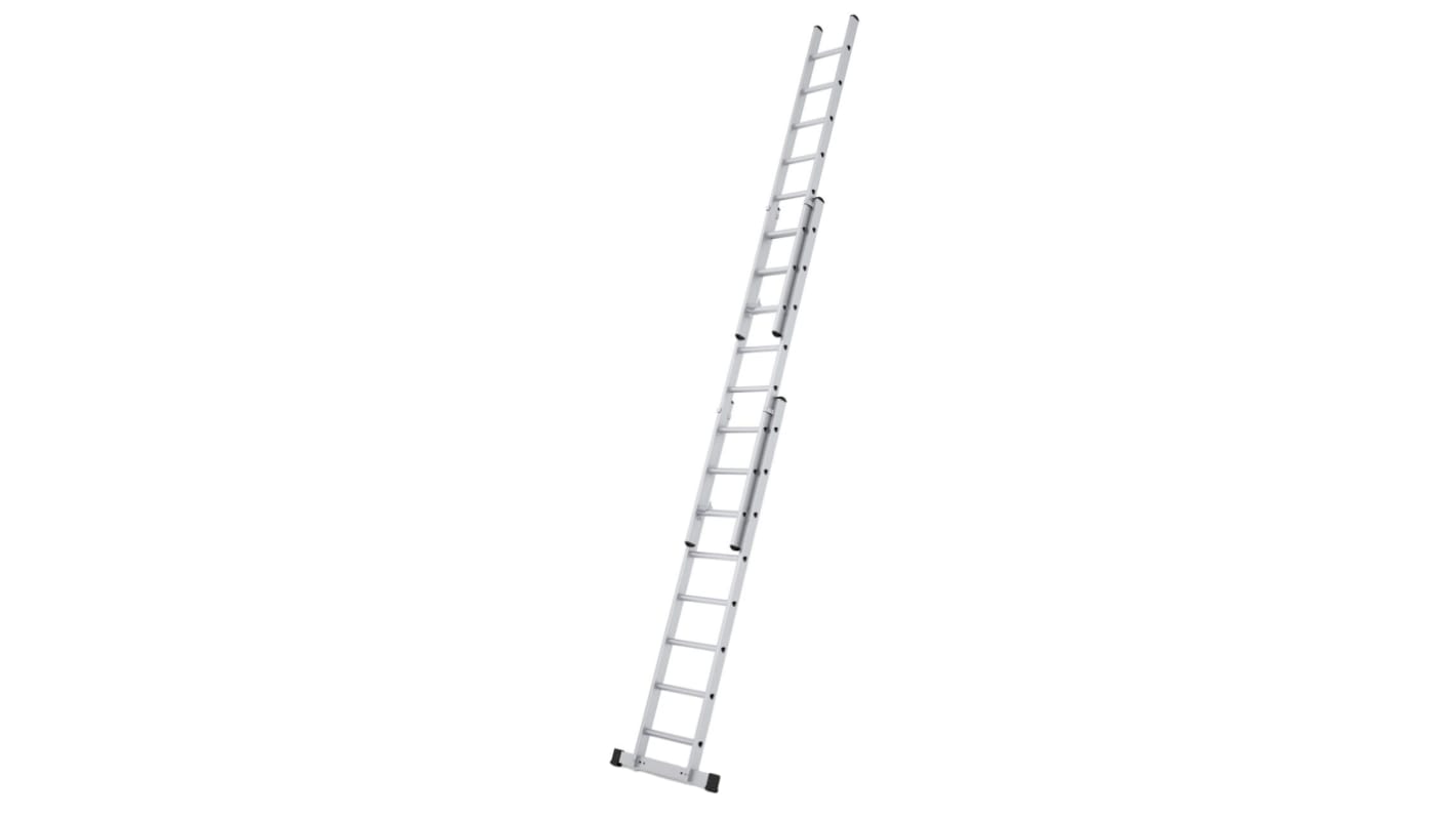 44852 Zarges 3 x 10 Step Aluminium Extension Ladder, 6.65m Open