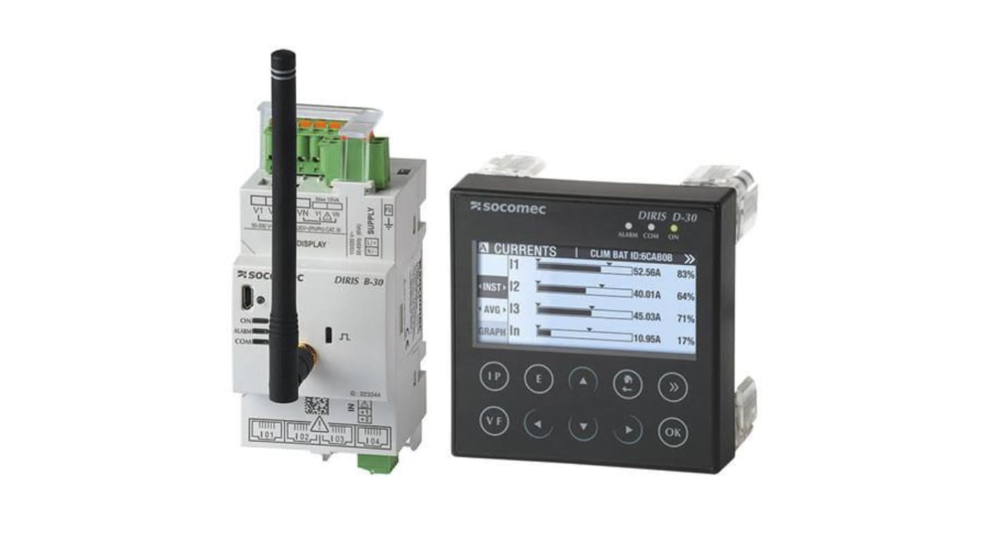 Socomec DIRIS D-30 Energiemessgerät LCD / 3-phasig