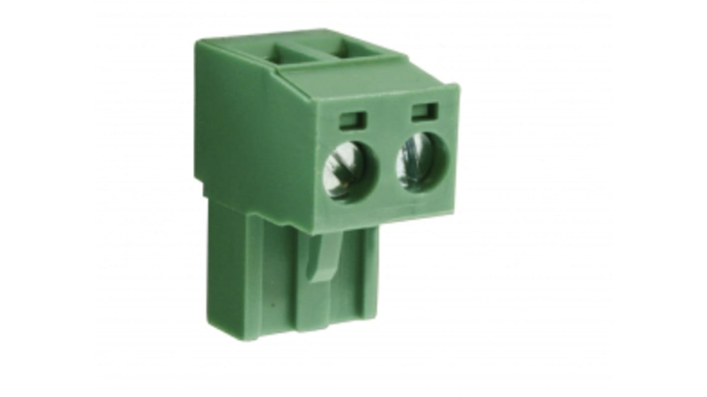 Borne enchufable para PCB Hembra RS PRO de 12 vías, paso 5.08mm, 15 A, 20 A, de color Verde, montaje Montaje en