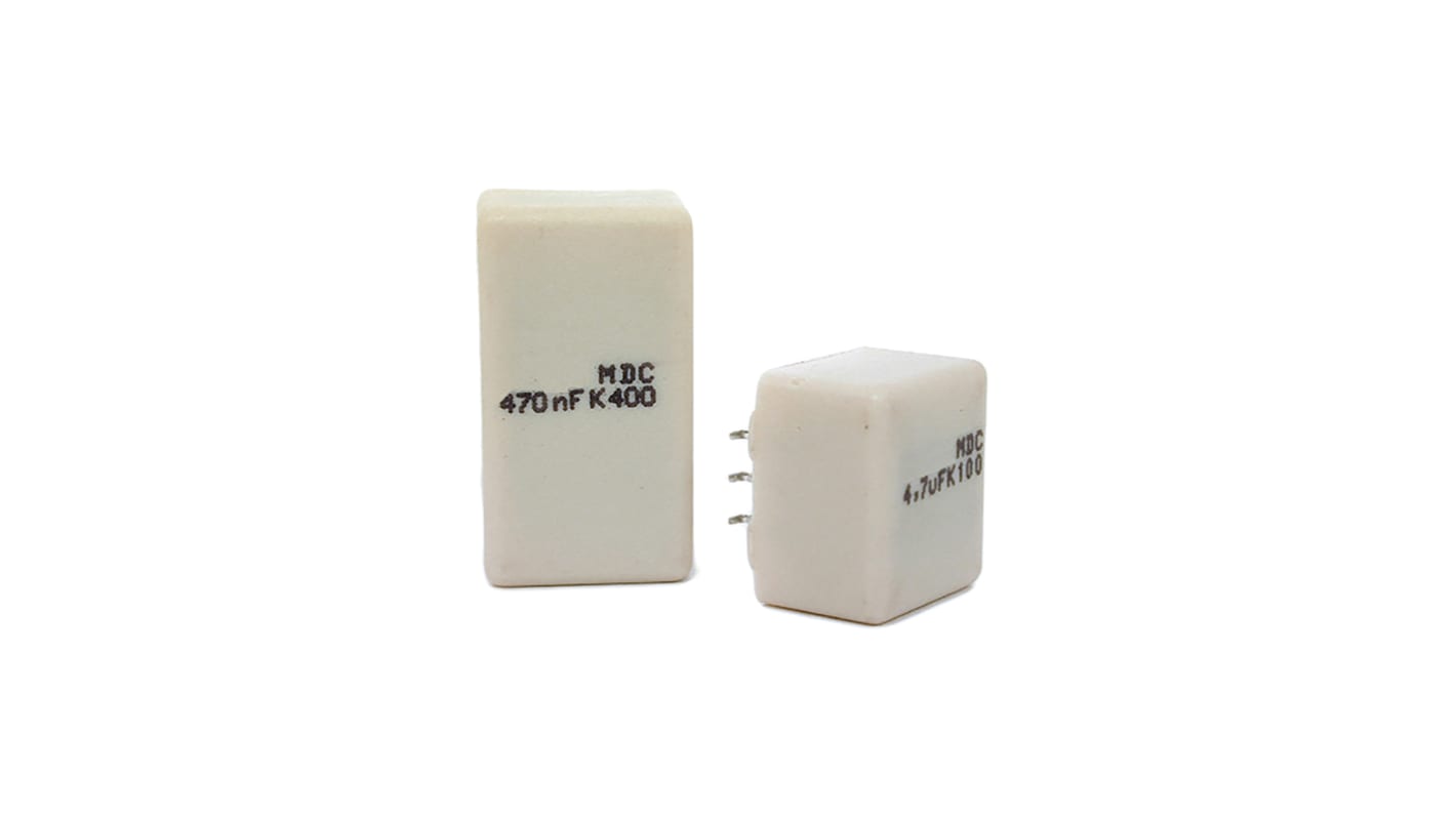 KEMET MDC Polyester Capacitor PET, 30 V ac, 50 V dc, ±10%, 4.7μF, Surface Mount