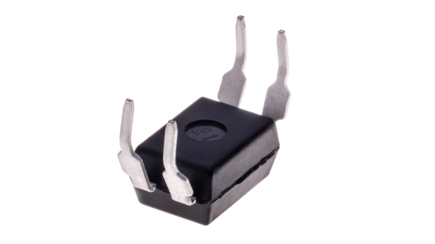 Optoacoplador Isocom SFH617A de 1 canal, Vf= 1.65V, Viso= 5300 (mínimo) Vrms, OUT. Fototransistor NPN, mont. pasante,