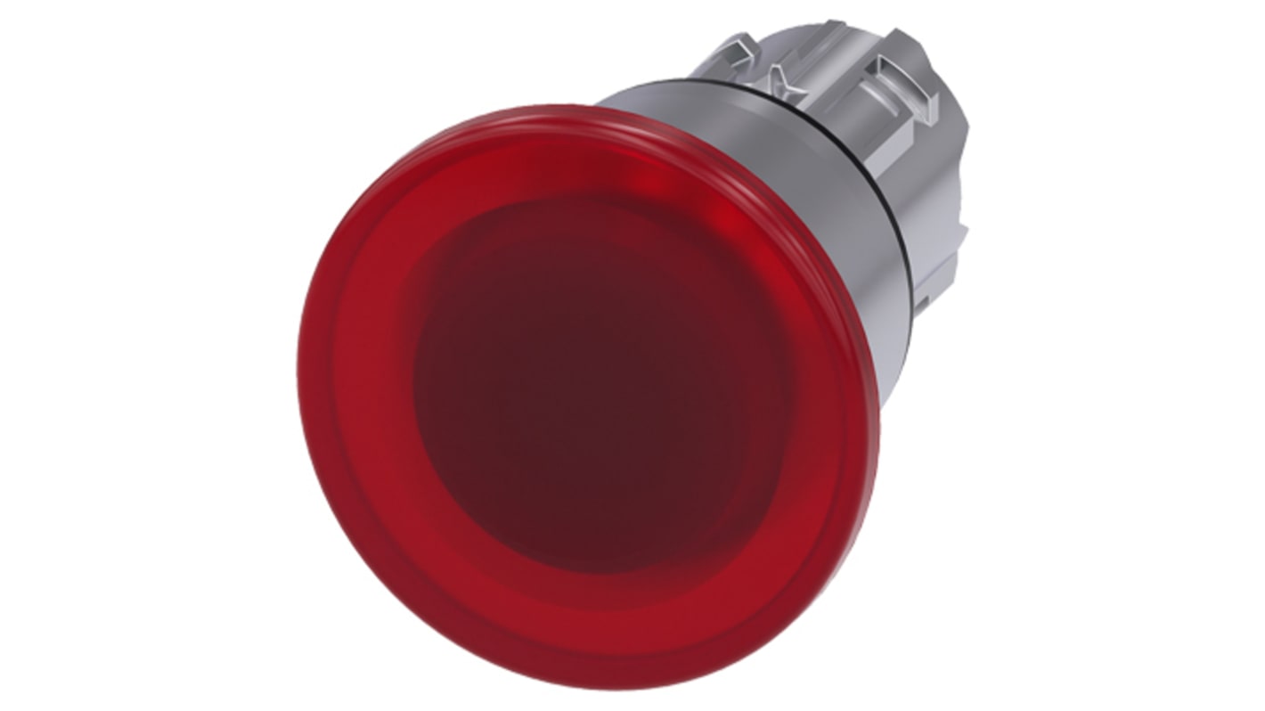 Siemens SIRIUS ACT Series Red Latching Push Button, 22mm Cutout, IP66, IP67, IP69K