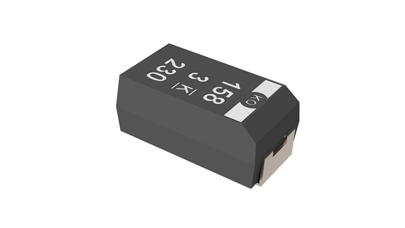 KEMET T530, SMD Elektrolyt Polymerkondensator 680μF ±20% / 6.3V dc, -55°C → +125°C