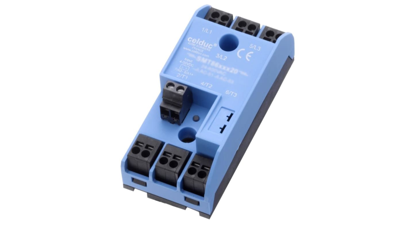 Celduc SMT Series Solid State Relay, 25 A Load, Panel Mount, 255V ac/dc Control