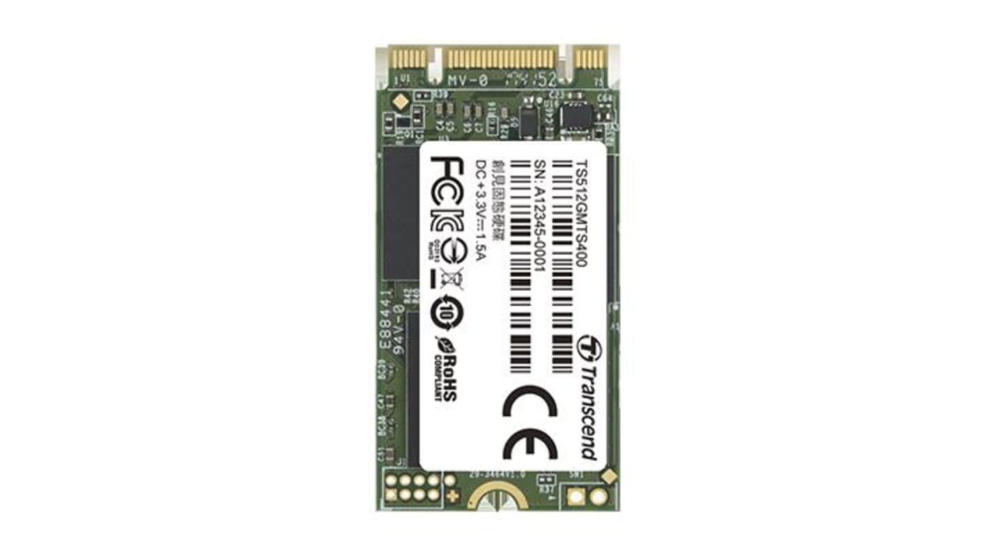 Transcend MTS400, M.2 Intern HDD-Festplatte SATA III Industrieausführung, MLC, 256 GB, SSD