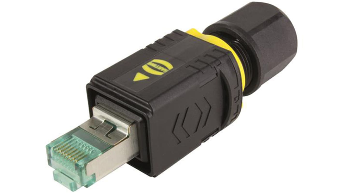 HARTING PushPull V4 Cat.6a RJ45-Steckverbinder Stecker, 8-Port 1-polig, Kabelmontage