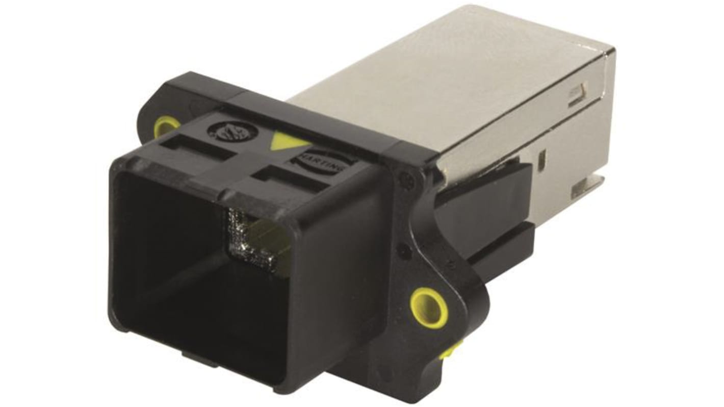 Conector RJ45 Cat6 Macho HARTING serie PushPull V4, de vías, apantallamiento Contacto con apantallamiento en 360°