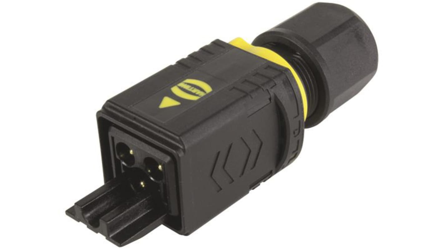 Connettore di potenza Maschio 3P Montaggio su cavo, terminazione Crimpare,16A 250 V Series: HARTING PushPull