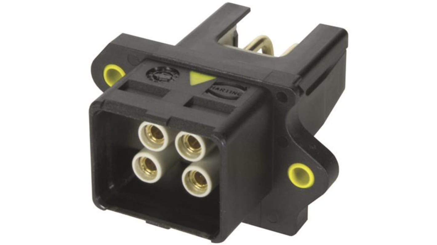 Connettore di potenza Femmina 4P Montaggio su cavo, terminazione Saldare,12A 48 V Series: HARTING PushPull