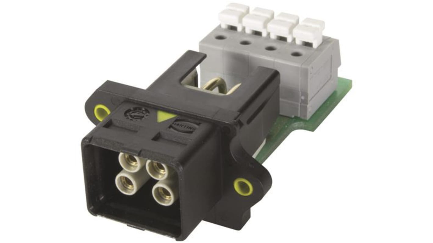 HARTING, HARTING PushPull Power Connector Cable Mount Socket, 4P, Clamp, Plug In Termination, 12A, 48 V