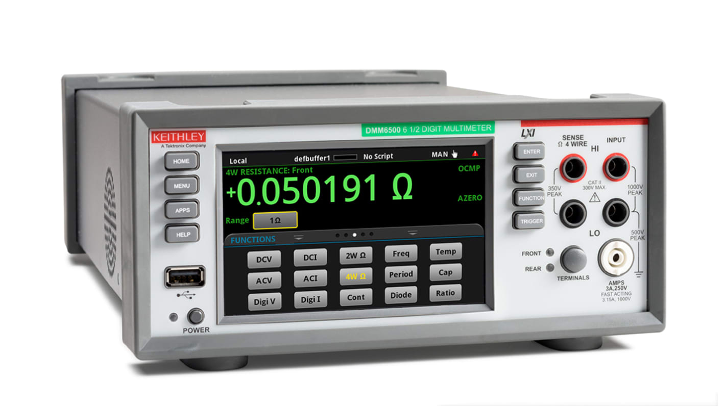 Keithley DMM6500 Touchscreen Bench 6.5 Digital Multimeter, True RMS, 10.1A ac Max, 10.1A dc Max, 750V ac Max - RS