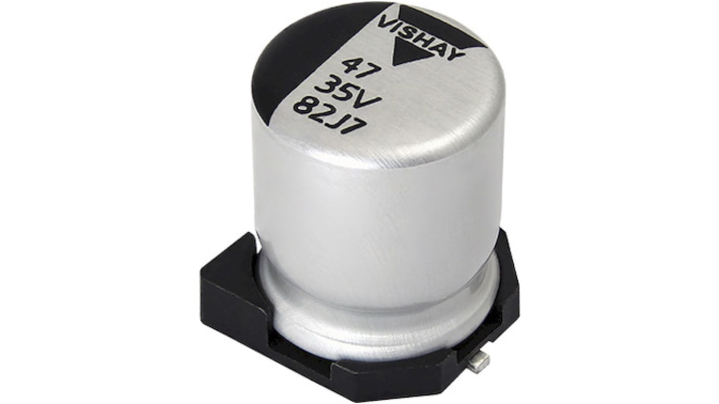 Vishay 182 CPHZ, SMD Hybrid Polymerkondensator 33μF ±20% / 50V dc, Ø 6.3mm, -55°C → +105°C