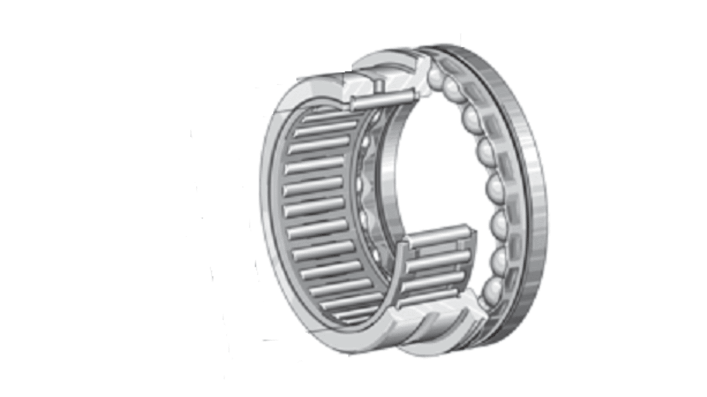 Cuscinetto a rullo INA, 2 file , Ø int. 25mm, Ø est. 37mm, guida larga 30mm