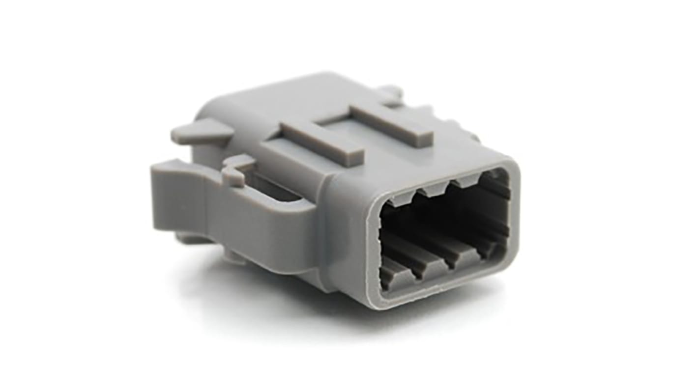 Conector de automoción Amphenol Industrial ATM 06 Macho de 8 vías en 2 filas, 7.5A, terminación: Crimpado, IP67