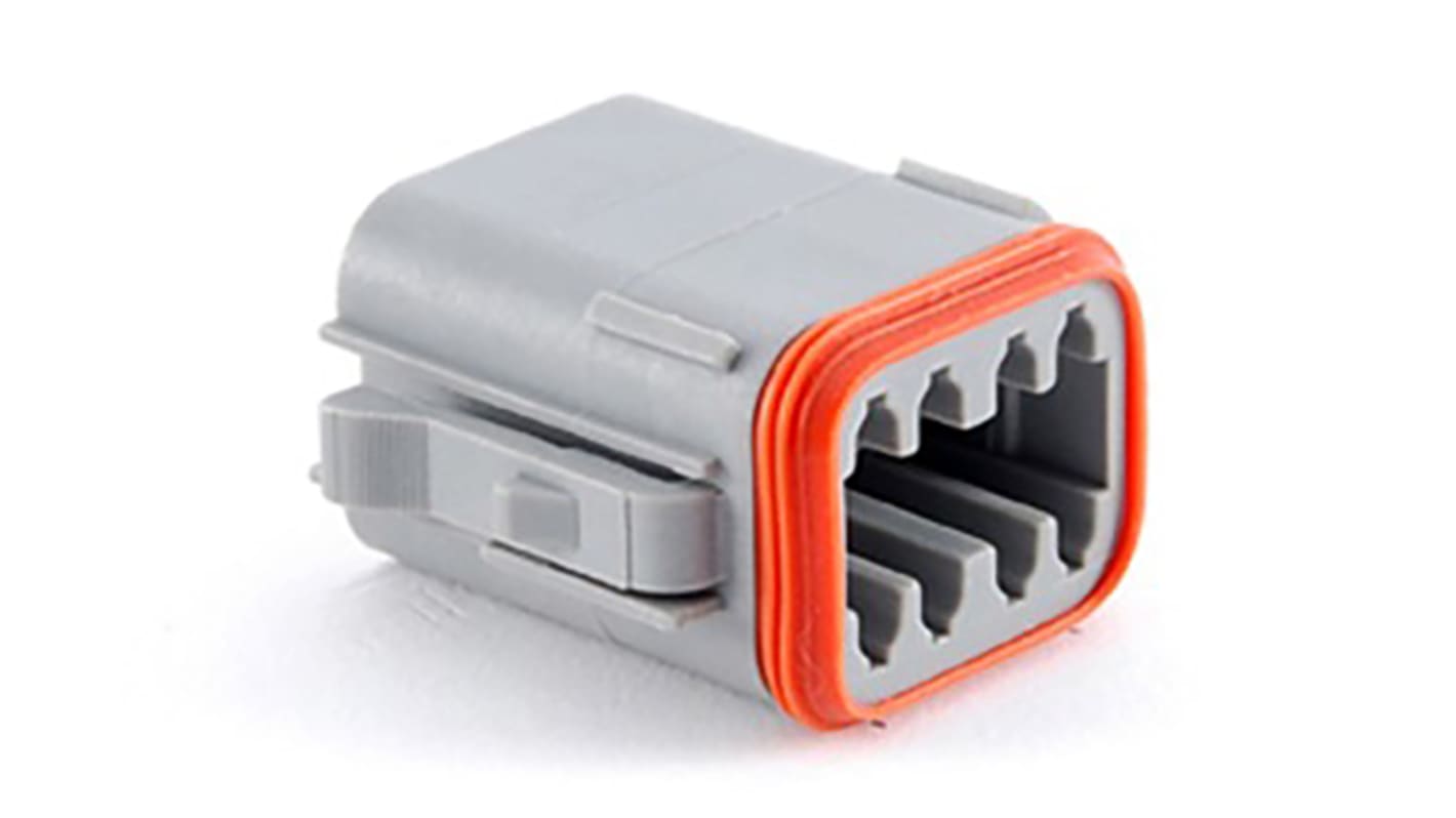 Amphenol Industrial, AT Automotive Connector Plug 8 Way, Crimp Termination