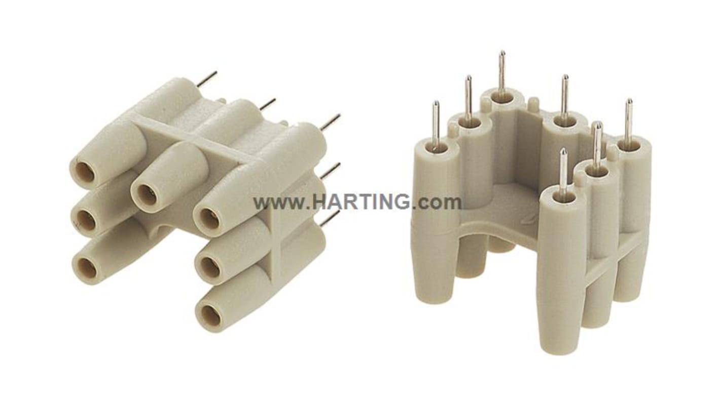 HARTING PCB Adapter, Han Series 7 Way, For Use With PCB's up to 2.4 mm