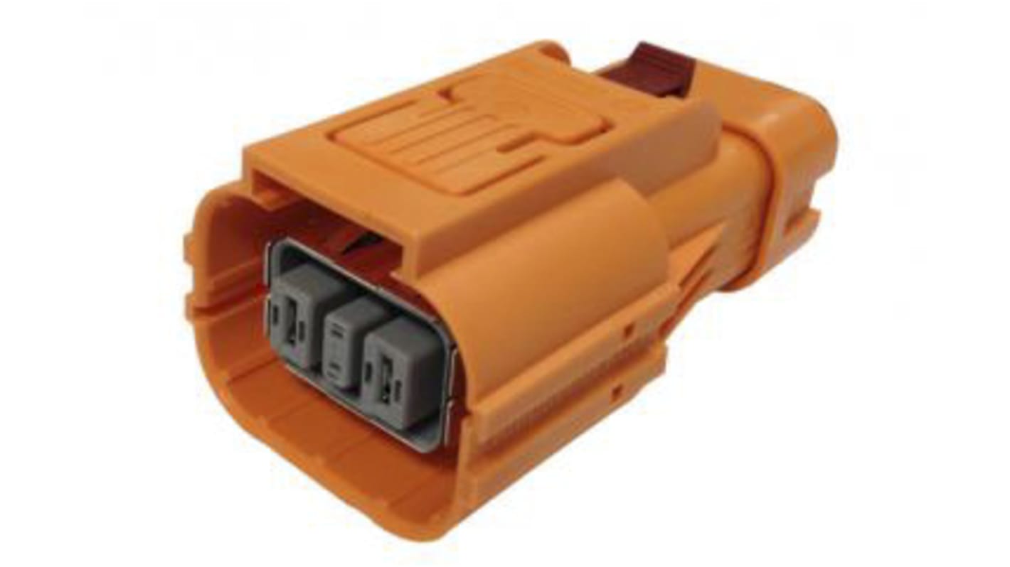 Conector para vehículos eléctricos Hembra 2 contactos, Recto, Montaje de Cable, 40A, IP2XB, IP67, IP69K