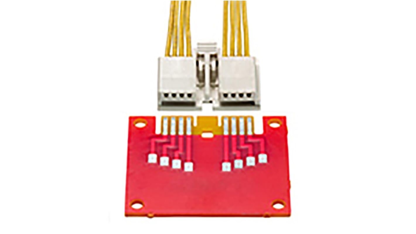 Molex EDGELOCK Series Right Angle Female Edge Connector, Straddle Mount, 6-Contacts, 2mm Pitch, 1-Row, Crimp Termination