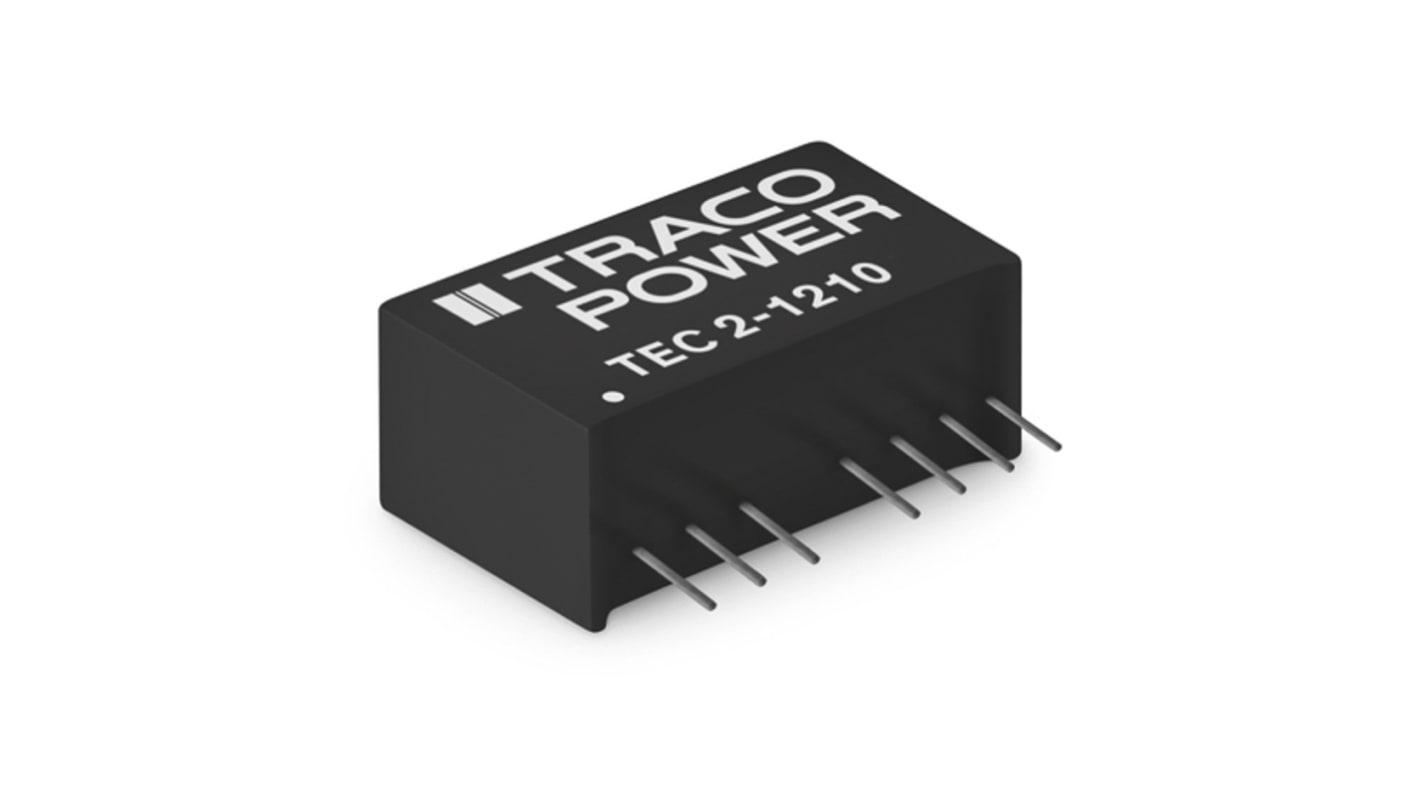 TRACOPOWER TEC 2 DC-DC Converter, ±15V dc/ 67mA Output, 36 → 75 V dc Input, 2W, Through Hole, +95°C Max Temp