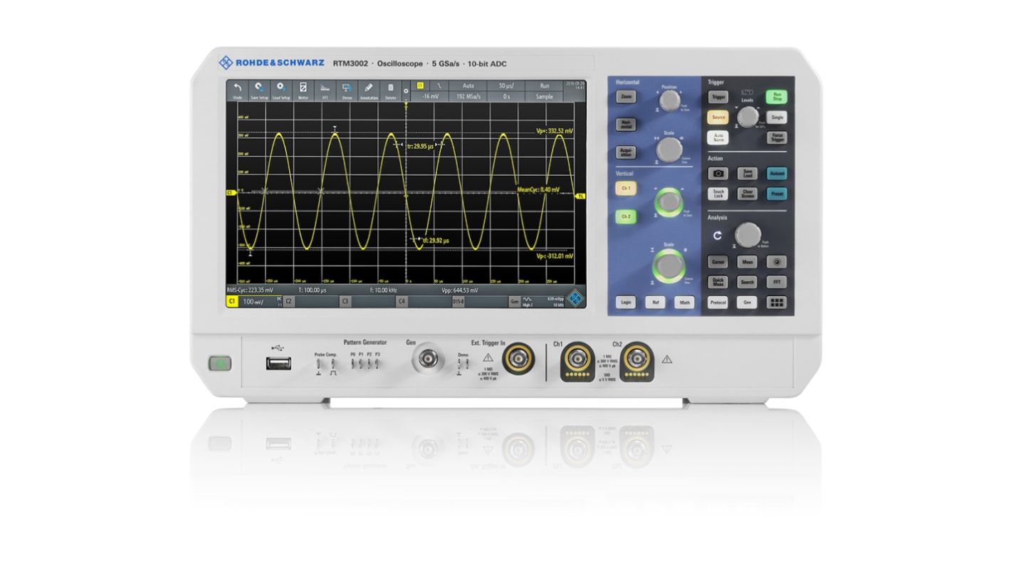 Rohde & Schwarz RTM3002 RTM3000 Series Digital Bench Oscilloscope, 2 Analogue Channels, 1GHz - RS Calibrated