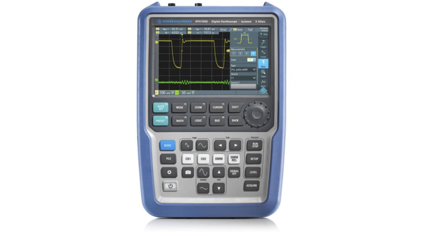 Rohde & Schwarz RTH1002 Handheld Oszilloskop 2-Kanal Analog 60MHz, ISO-kalibriert CAN, IIC, LIN, RS232, RS422, RS485,