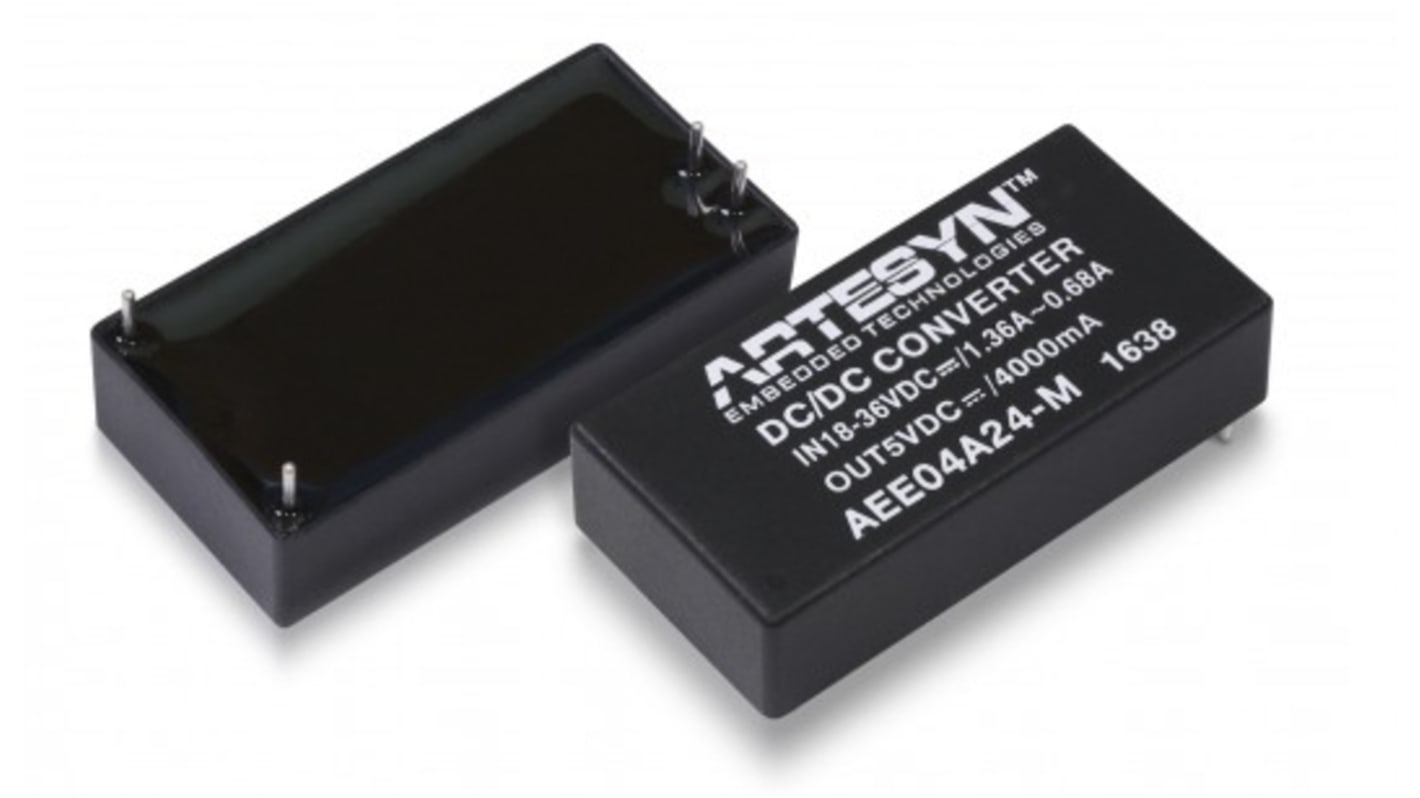 Artesyn AEE20W-M DC-DC Converter, 12V dc/ 1.67A Output, 9 → 18 V dc Input, 20W, Through Hole, +80°C Max Temp