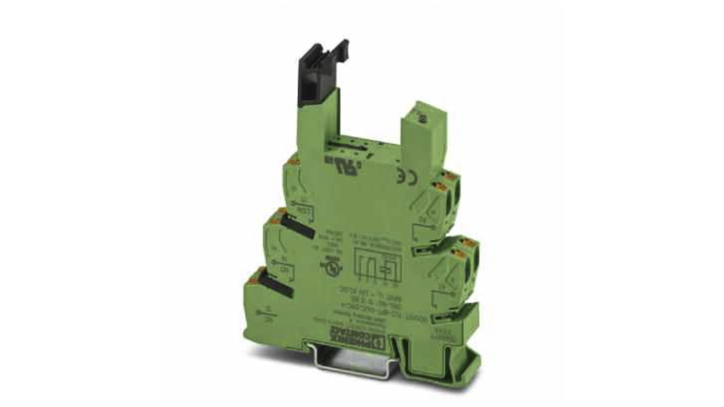 Phoenix Contact PLC-BPT 1 Pin 24V ac/dc DIN Rail Relay Socket, for use with PLC Series