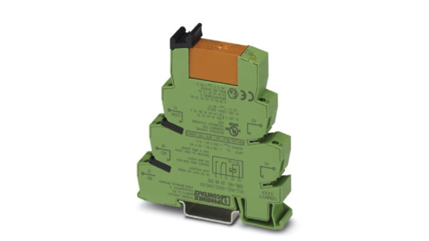 Phoenix Contact Interface Relay, DIN Rail Mount, 110 V dc, 120V ac Coil, SPDT, 1-Pole