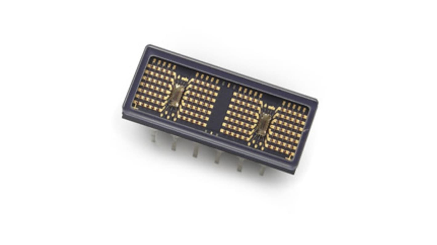 Display LED alfanumerico Broadcom, 4 cifre, H. 7mm, 20.01 x 8.43 x 2.54mm, 3000 mcd, col. Verde