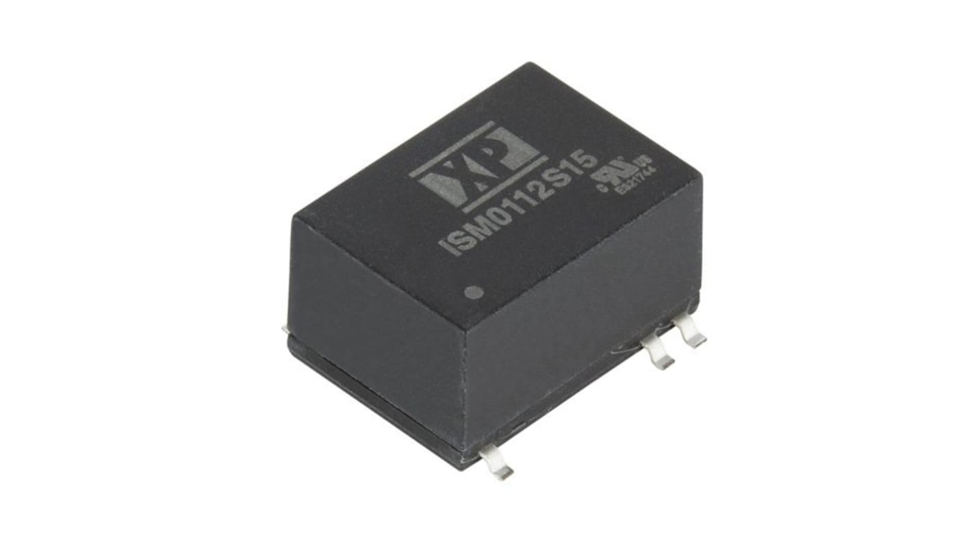 XP Power ISM01 DC-DC Converter, ±15V dc/ ±33mA Output, 4.5 → 5.5 V dc Input, 1W, Surface Mount, +95°C Max Temp