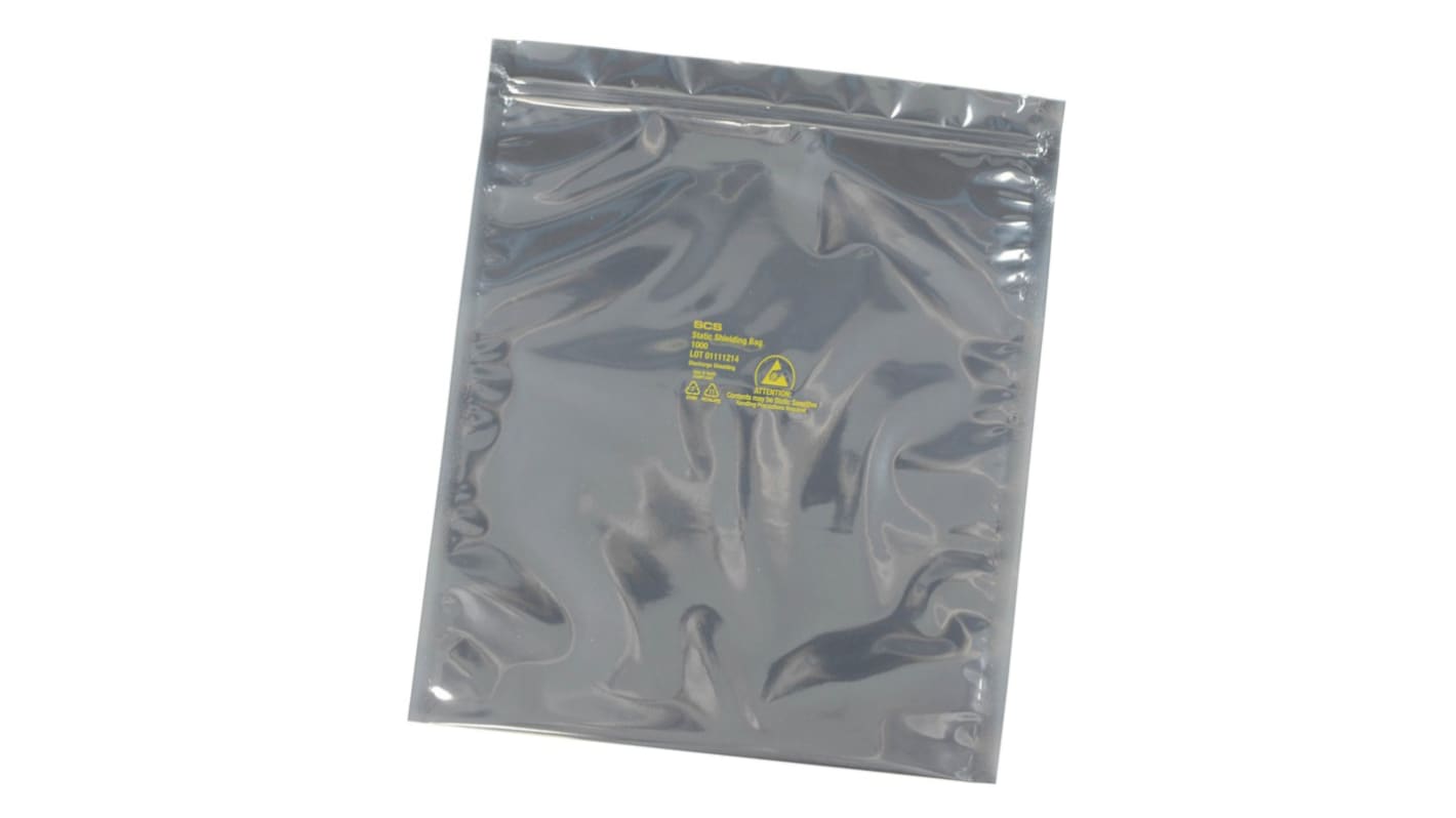 Sachet à blindage statique, SCS 305mm x 203mm x 0.071mm, Transparent