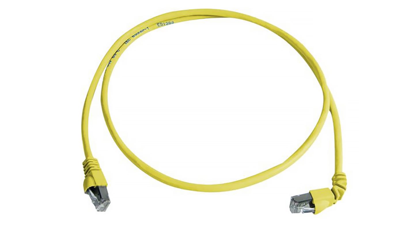 Telegärtner Ethernetkabel Cat.6a, 2m, Gelb Patchkabel, A RJ45 S/FTP Stecker, B RJ45, LSZH