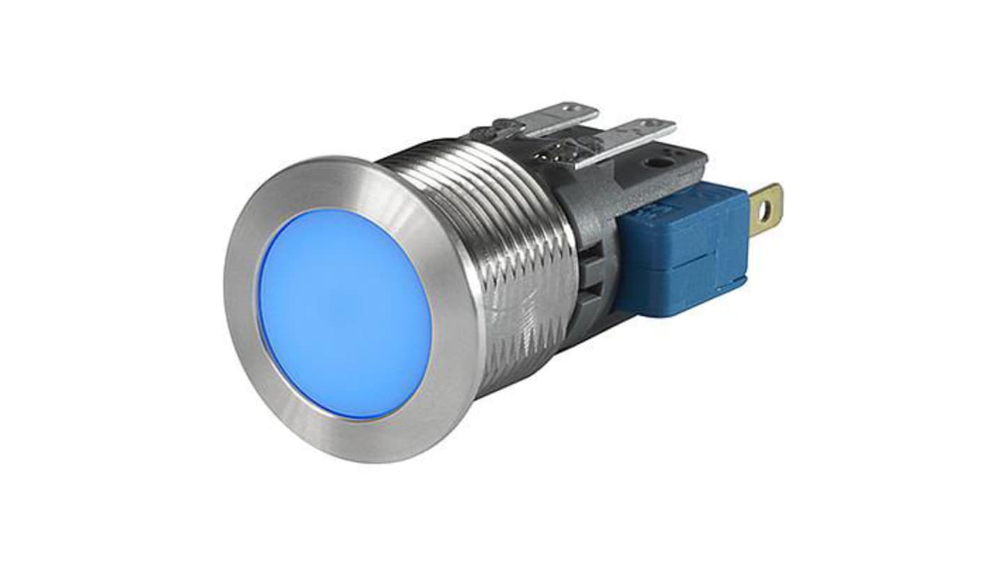 Schurter Capacitive Switch,Illuminated, Blue, IP40, IP67 Ag